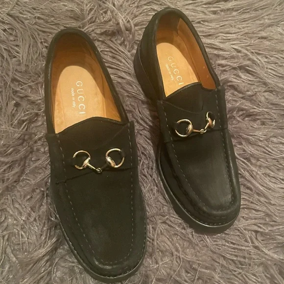 Gucci | Shoes | Authentic Suede Gucci Loafers With Horse  display picture 1
